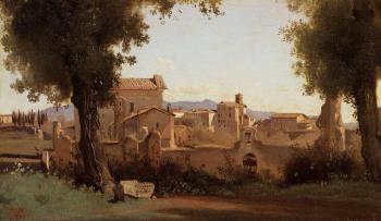 讓 巴蒂斯特 卡米耶 柯羅 Rome - View from the Farnese Gardens, Morning